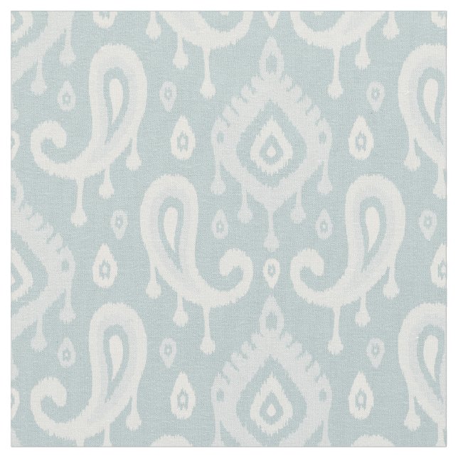 Tissu Cloud Blue Ikat Paisley (Fermer)