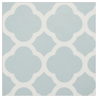 Tissu Cloud Blue Modern Quatrefoil Grande échelle