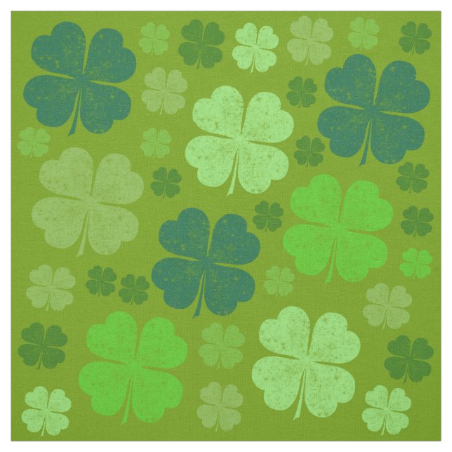 Tissu Clovers verts, Lucky Clovers, Saint Patrick's Day (Échantillon)