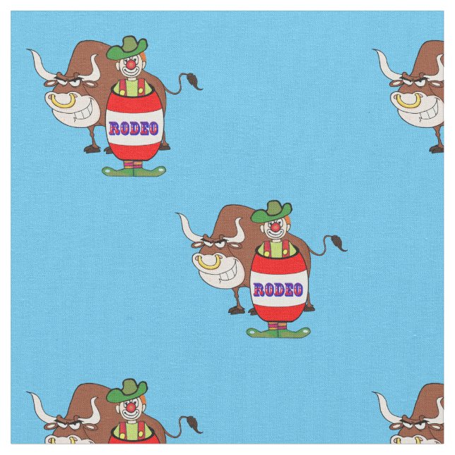 Tissu Clown occidental de rodéo dans le baril et la (Fermer)