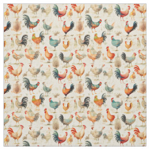 Tissu Cluckers Quirky : Poulet Whimsy