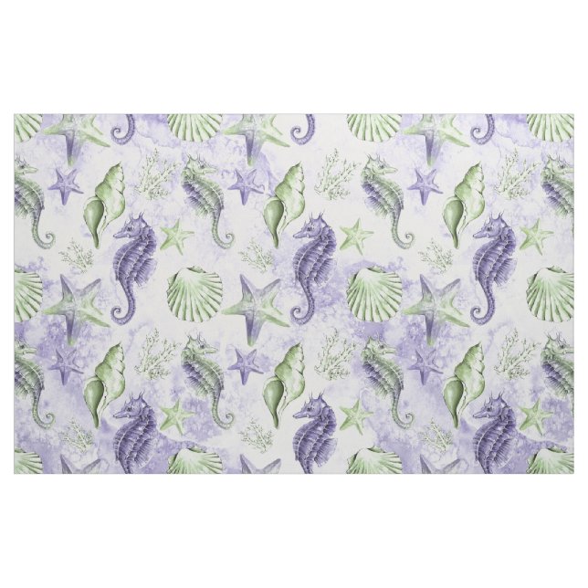 Tissu Coastal Chic | Vert pourpre et citron vert (Fat Quarter)