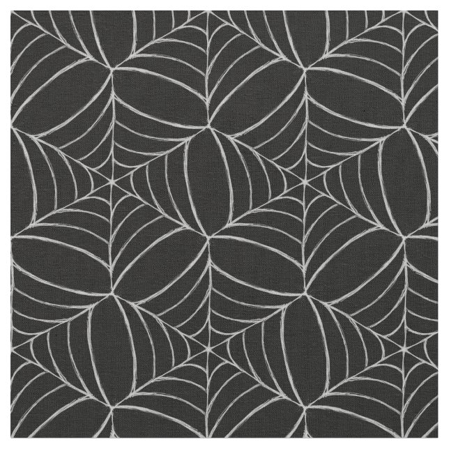 Tissu Cobwebs sur Black Fun Déplaisant effrayant Hallowe (Fermer)