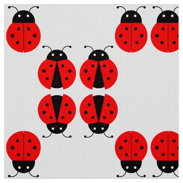 Tissu Coccinelles de bonne chance (Échantillon)