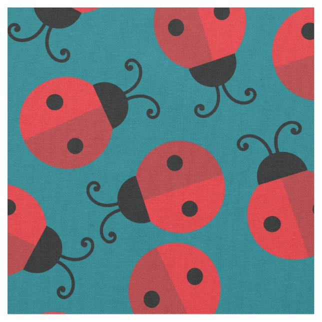 Tissu Coccinelles Enfants Mignons Bébé Nursery (Fermer)