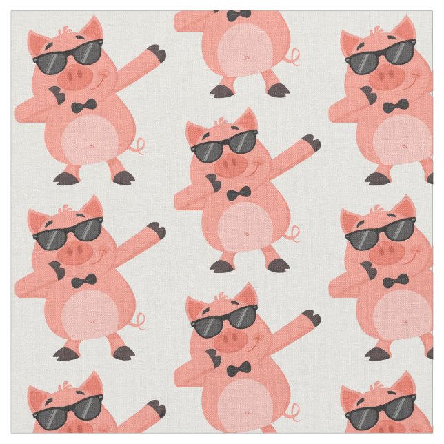 Tissu Cochon Dabbing amusant (Fermer)
