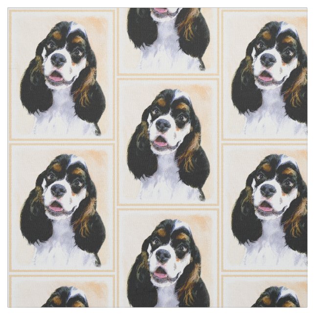 Tissu Cocker Spaniel (Parti) Peinture - Art original de  (Échantillon)