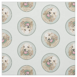 Tissu Cocker Spaniel Peinture Buff Gold Original Chien A