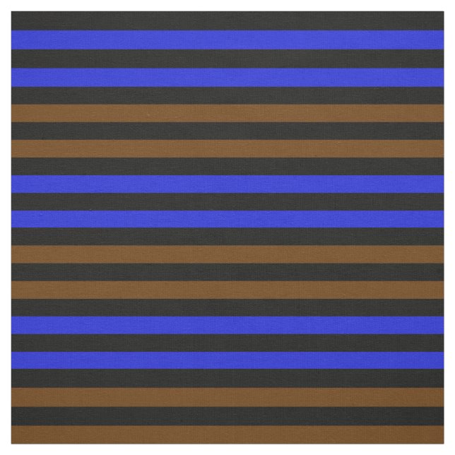 Tissu Coco brun, Royal Bleu, point noir de minuit (Échantillon)