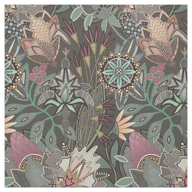 Tissu cocoa chintz steampunk (Échantillon)