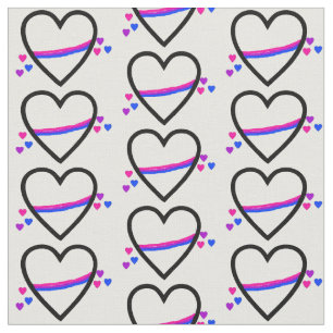 Tissu Coeur bisexuel de fierté