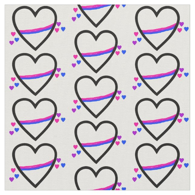 Tissu Coeur bisexuel de fierté (Fermer)