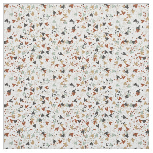 Tissu Coeur Confetti Toss en Burnt Sienna Mint & Gold