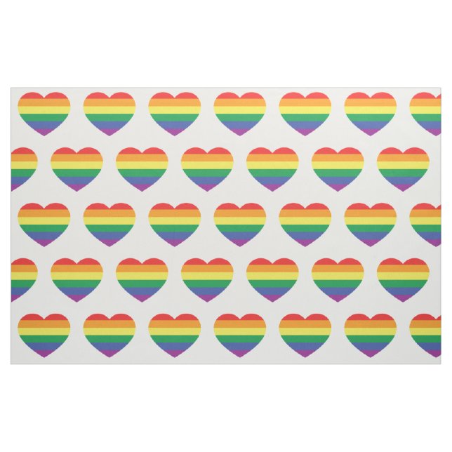 Tissu Coeur d'amour Gay pride Rainbow Flag (Fat Quarter)