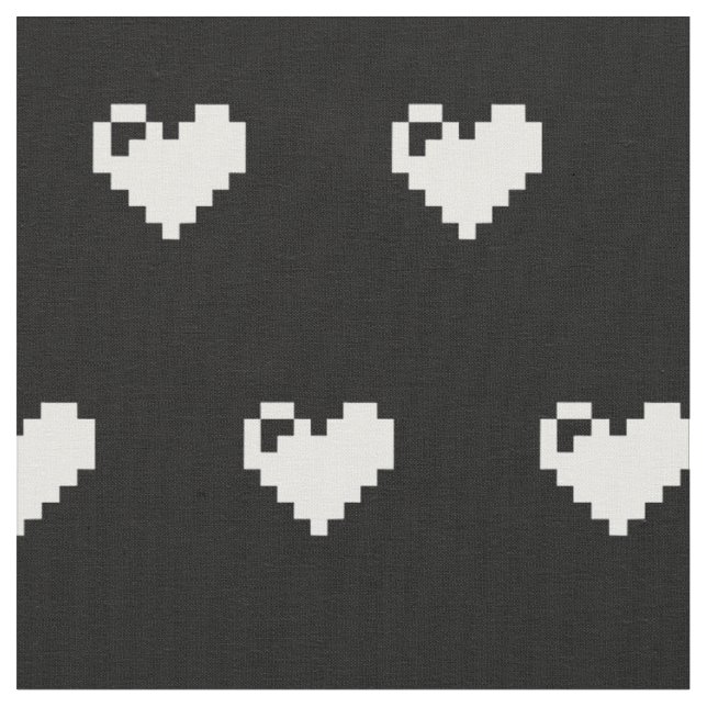 Tissu Coeur de pixel 8 bits (Fermer)