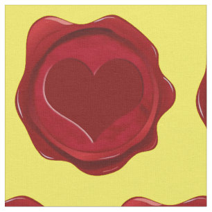 Tissu COEUR DE SEAL CIRE + votre arrière - plan & vos id