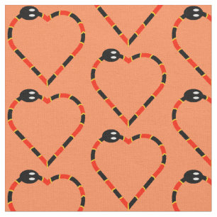 Tissu Coeur de serpent de corail