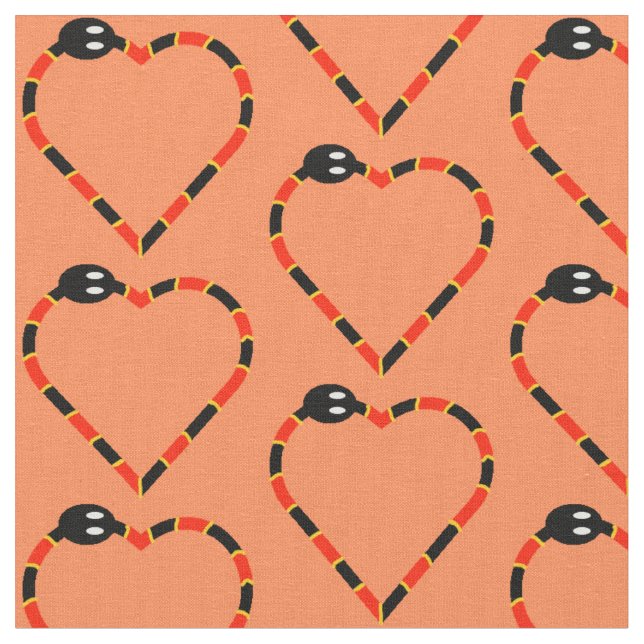 Tissu Coeur de serpent de corail (Fermer)