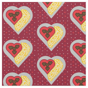 Tissu Coeur de spaghetti