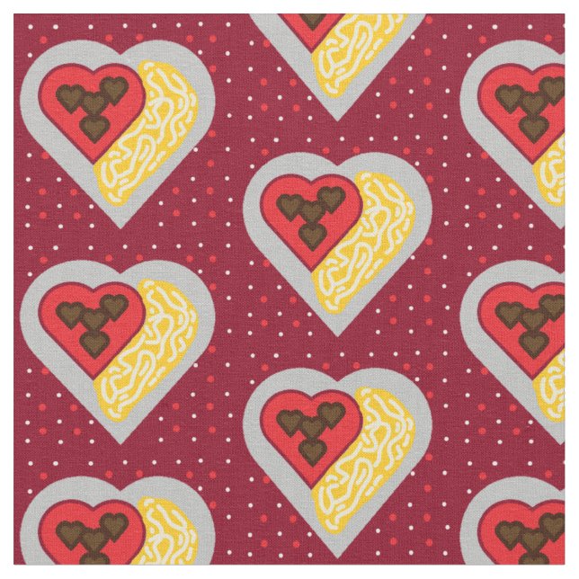 Tissu Coeur de spaghetti (Fermer)