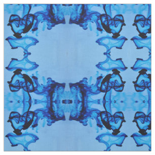 Tissu Coeur de teint bleu