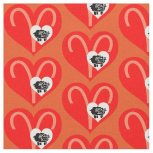 Tissu Coeur de zodiaque de Bélier