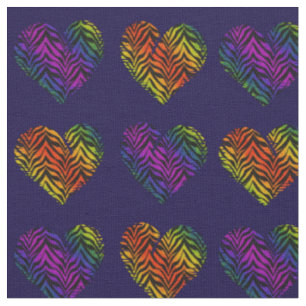 Tissu Coeur tigre 1