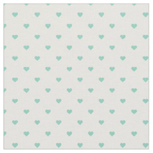 Tissu Coeurs à points Aqua Polka