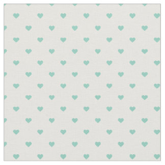 Tissu Coeurs à points Aqua Polka