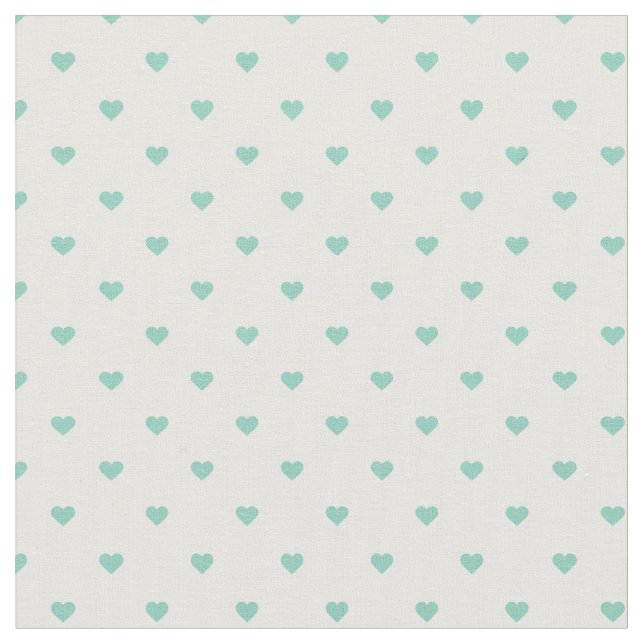 Tissu Coeurs à points Aqua Polka (Fermer)