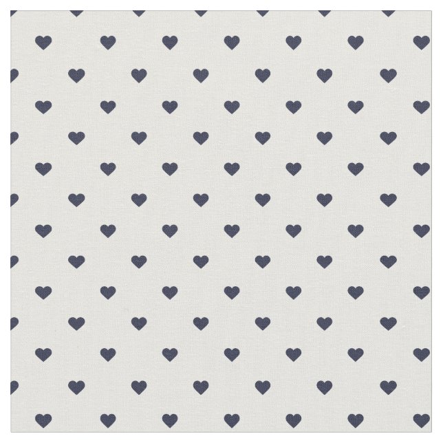 Tissu Coeurs à points Polka bleu marine (Fermer)