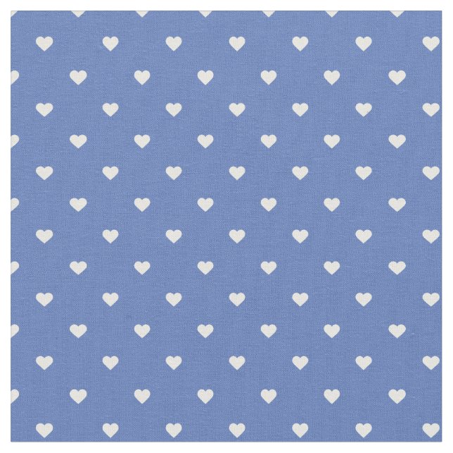 Tissu Coeurs à points Polka Bleus (Fermer)
