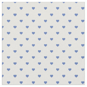 Tissu Coeurs à points Polka Bleus