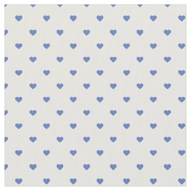 Tissu Coeurs à points Polka Bleus (Fermer)