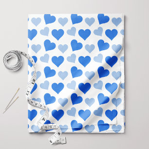 Tissu Cœurs Bleus