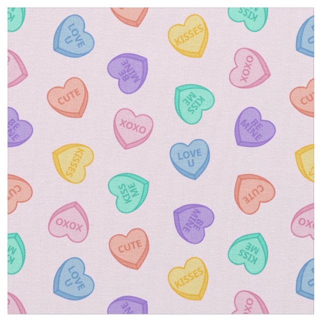Tissu Coeurs de bonbons (Fermer)