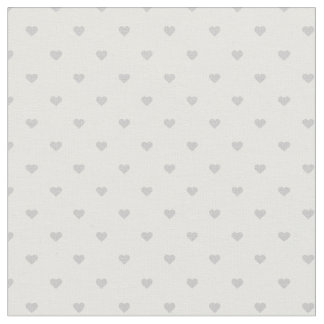 Tissu Coeurs de point de Polka gris
