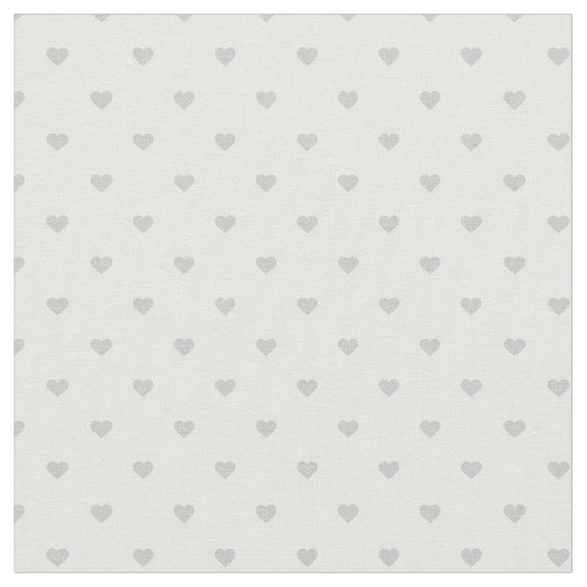 Tissu Coeurs de point de Polka gris (Fermer)
