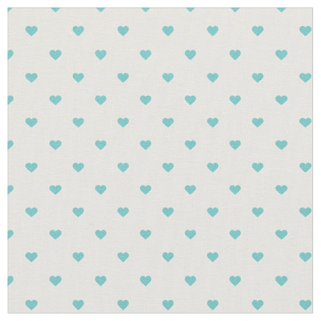 Tissu Coeurs de point Polka Turquoise (Fermer)