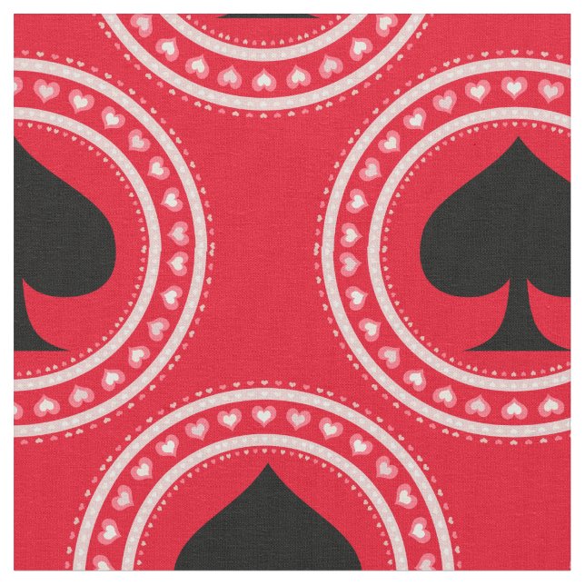 Tissu Coeurs du cercle Espèce noire Thunder_Cove (Fermer)