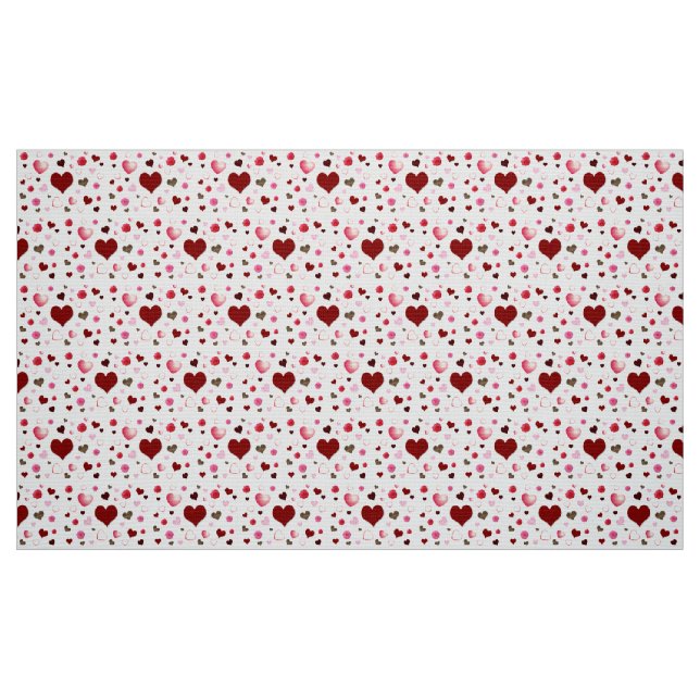 Tissu Coeurs et Rose (Fat Quarter)