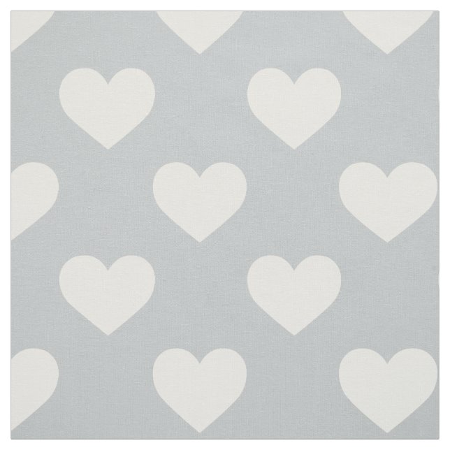Tissu : Coeurs gris (Échantillon)