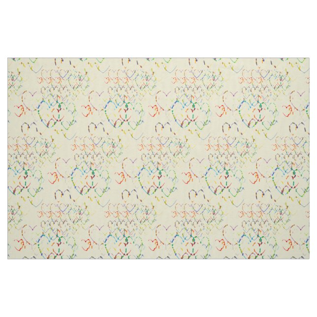 Tissu Coeurs multicolores (Fat Quarter)