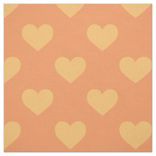 Tissu : Coeurs oranges