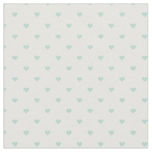 Tissu Coeurs Point Polka Mint