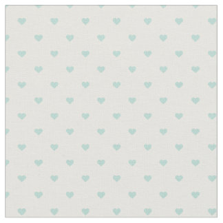 Tissu Coeurs Point Polka Mint