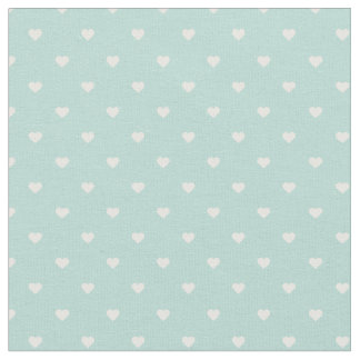 Tissu Coeurs Point Polka Mint
