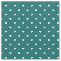 Coeurs pointes Polka Turquoises foncés