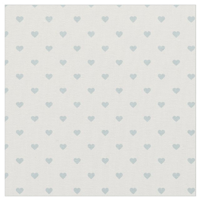 Tissu Cœurs pois bleus ciel (Fermer)