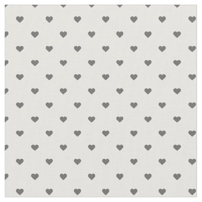 Tissu Coeurs Pots de Polka Gris Charbon (Fermer)